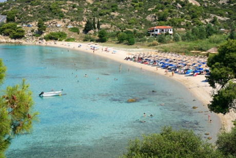 The beach at Kalogria.