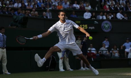 Marin Cilic reaches for a return.