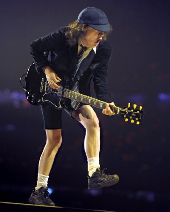 Stripped to the bare essentials of rock'n' roll ... Angus Young of AC/DC.