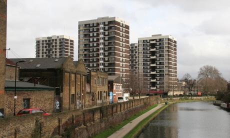 Council flats in north London.