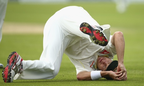 Shane Watson of Australia takes a catch to dismiss Moeen Ali.