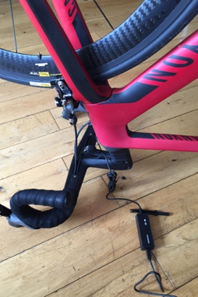 Charging the Di2 electronic gears.