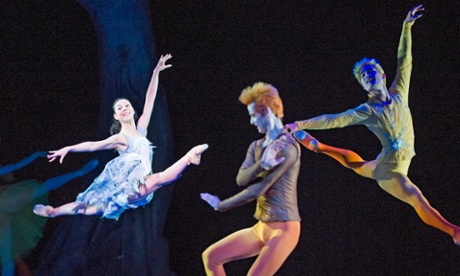 Maia Makhateli and company members in Dutch National Ballet's Cinderella.