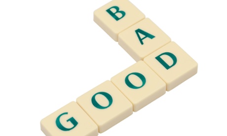 good and bad in scrabble letters