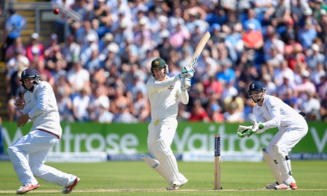 Michael Clarke picks up some runs.