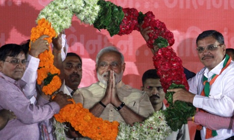 The Vyapam scandal is the first to hit the Bharatiya Janata party (BJP) of prime minister Narendra Modi (centre).
