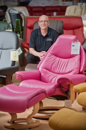 Michael Brisbourne, shop owner. Photograph: Si Barber for The Guardian