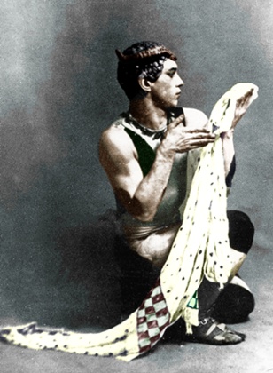 Nijinsky in <em>L’Après-midi d’un Faune</em> in Paris, 1912.