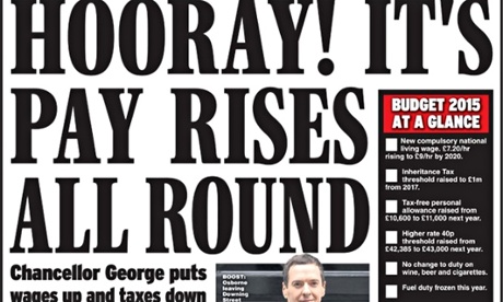 daily express budget front page july 2015