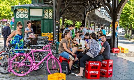 Germany, Berlin, East Berlin district of Kreuzberg, the famous fast food Hamburger Burgermeister