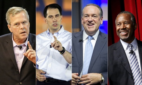 Jeb Bush, Scott Walker, Mike Huckabee  and Ben Carson