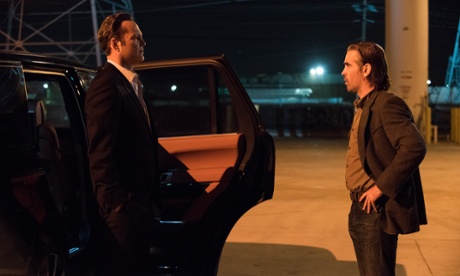 Vince Vaughn as Frank and Colin Farrell as Ray in True Detective.