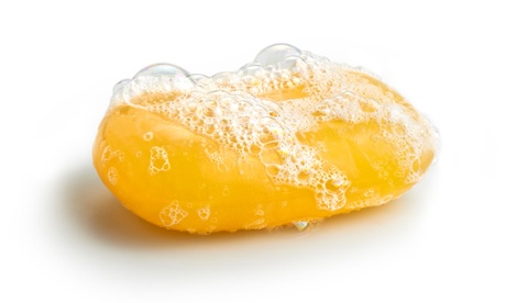 Soapy bar of soap