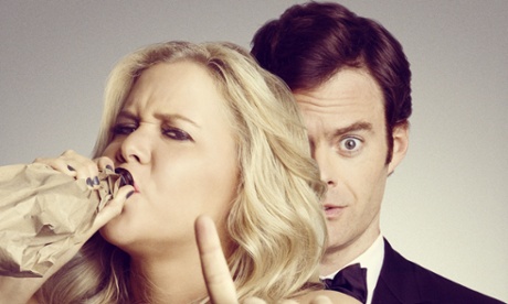 Drunk in love ... Amy Schumer and Bill Hader in the booze-soaked romantic comedy Trainwreck.