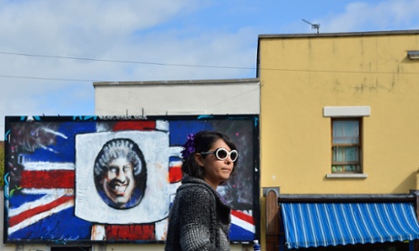 Street art covering a disused advertising hoarding in the St. Paul’s area of Bristol.