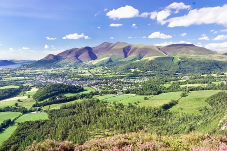 The view of Skiddaw and Keswick from Walla Crag.