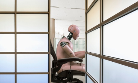 Robot working in an office