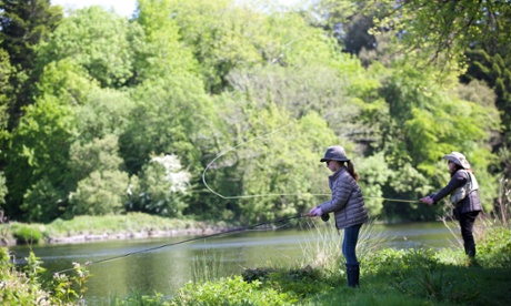Annalisa Barbieri goes fishing on the river Cong with her daughter, Rafaella.