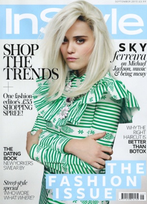 Sky Ferreira on the cover of Instyle's 2015 September issue.