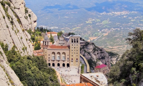 Santa Maria de Montserrat abbey in Catalonia, Spain.