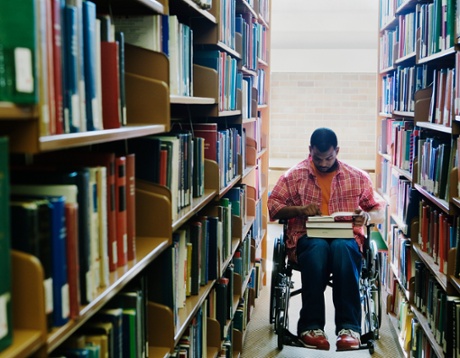 Male student in wheelchair