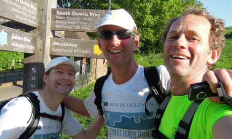 The end: a happy selfie at the finish line – and then off to the pub.