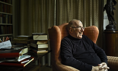 Clive James photographed at home in Cambridge.