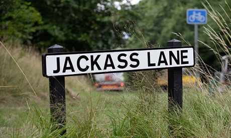 Jackass Lane road sign