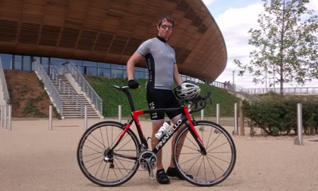 Peter Kimpton Pinarello Dogma bike outside London Velodrome