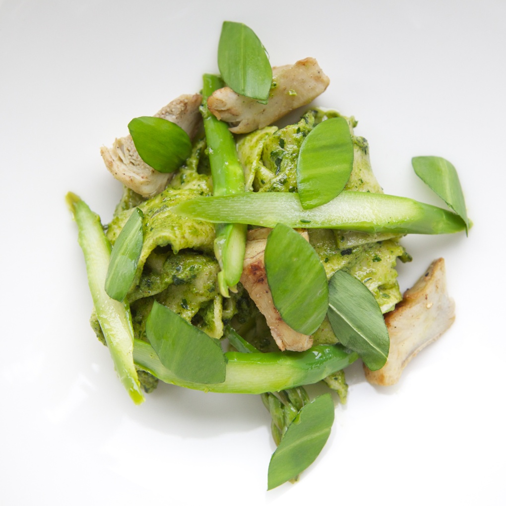 Pasta with hash puree.