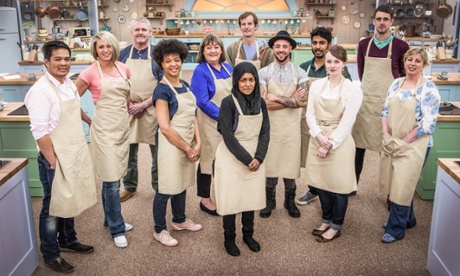 The original line-up of contestants in the latest series of The Great British Bake Off.