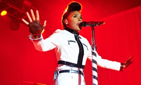 Janelle Monae performs on stage at Manchester Academy on 7 May 2014.
