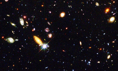 The historic Hubble Deep Field image.