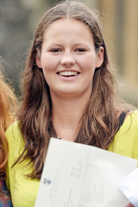 Isabella Soames, great grand-daughter of Sir Winston Churchill, achieved three A*'s in her A-level results at Brighton College in Sussex