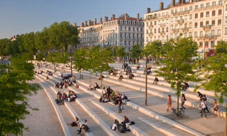 The bank of the Rhône, Lyon, France