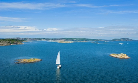 A ship in a fjord close to Marstrand.