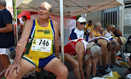 Brazil's Frederico Fischer (L) waits wit