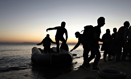Refugees arrive on the island of Kos