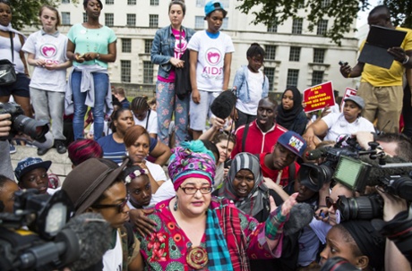 Batmanghelidjh talking to supporters and reporters in London last week.