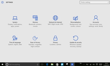 Windows 10 privacy settings