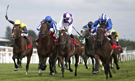 Paul Hanagan and Adaay winning the Group 2 Hungerford Stakes at Newbury