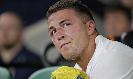 England's Sam Burgess during his time in the sin-binat Twickenham