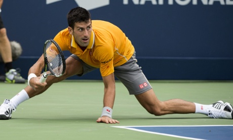Novak Djokovic barely put a foot wrong in his straight-sets win over Jeremy Chardy of France in the semi-finals of the Rogers Cup in Montreal.