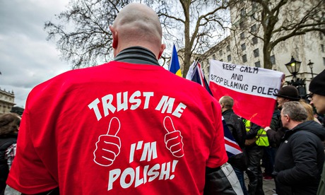 Demonstration against the discrimination of Polish people in London and UK