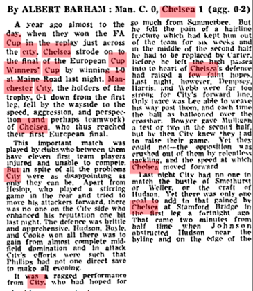 Chelsea Manchester City Cup Winners Cup