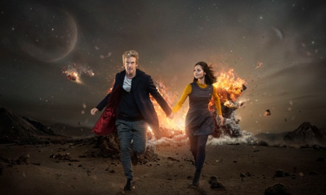 The new season … the current Doctor Who (Peter Capaldi) and assistant Clara (
