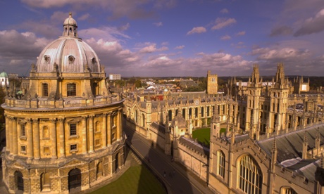 The Bodleian Library and the quad of All Souls college, Oxford, England.
