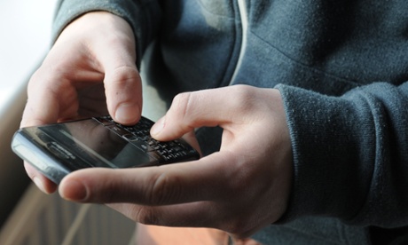 Smartphone being used