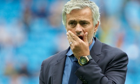 One man's thrashing is another man's 'fake result': José Mourinho at the Premier League match against Manchester City, which Chelsea lost 3-0.