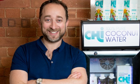 Jonathan Newman with Chi coconut water